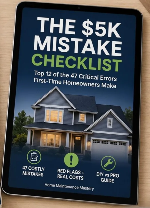 The $5K Mistake Checklist — Free homeowner checklist